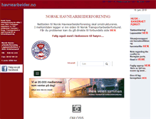 Tablet Screenshot of havnearbeider.no